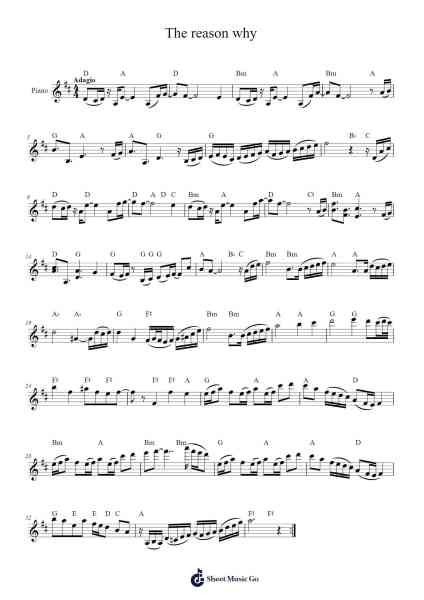 The reason why Sheet Music by Ayasa Itō-Arr.Ausdre