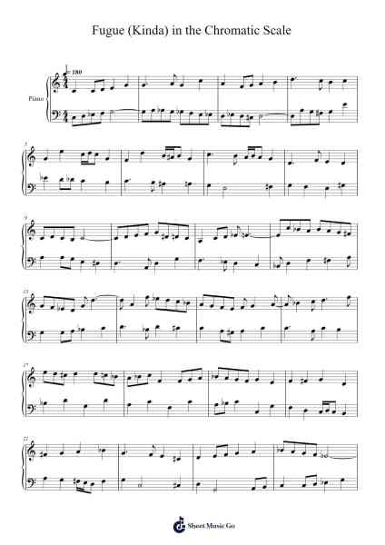 Fugue (Kinda) in the Chromatic Scale Sheet Music by Chanlouie-Arr.Graynix Johncarr