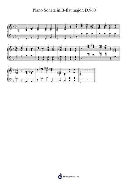 Piano Sonata in B-flat Major, D. 960 Sheet Music by Franz Schubert-Arr.Raemen