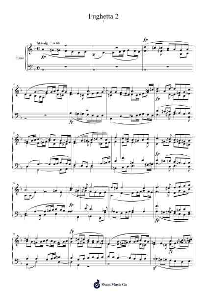 Sieben Klavierstücke in Fughettenform, Op. 126: No. 2 Sheet Music by Robert Schumann-Arr.Holtbelle