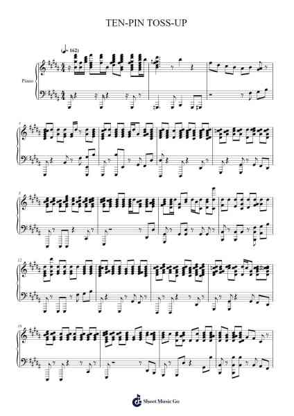 TEN-PIN TOSS-UP Sheet Music by leonjd-Arr.Woolas Scriplice