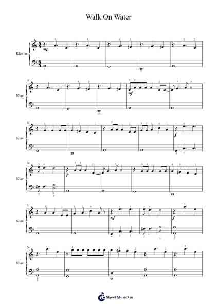 Walk On Water Sheet Music by Thirty Seconds To Mars-Arr.Debhum Browntor
