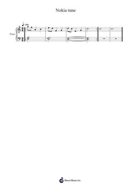 Nokia tune Sheet Music by Francisco Tárrega-Arr.Chestom