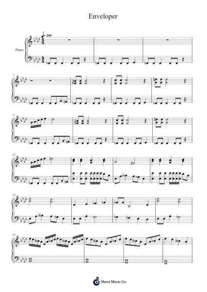 Enveloper Sheet Music by -Arr.Sigice