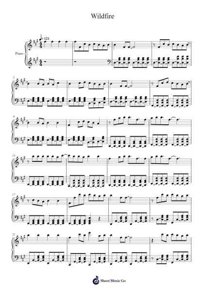 Wildfire Sheet Music by Against The Current-Arr.Bowvice Chaboyd