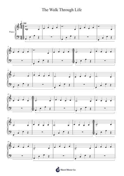 The Walk Through Life Sheet Music by Tenten Adcer-Arr.Pullamb