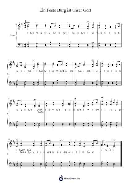 Ein Feste Burg ist unser Gott Sheet Music by Isabella Miranda-Arr.Xedred