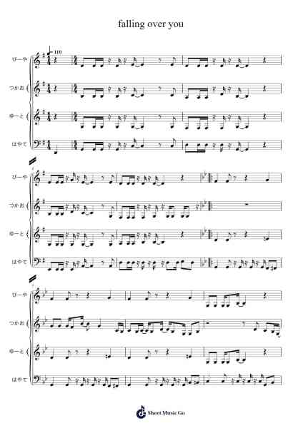 falling over you 乐谱由  - 编曲 Huce Earlville