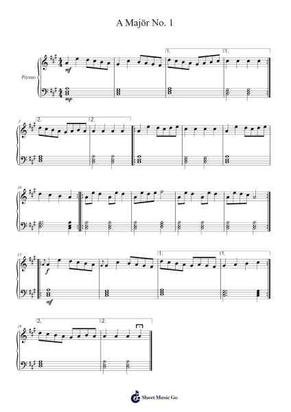 A Majör No. 1 Sheet Music by Brianwald-Arr.Browneclaude Petmond