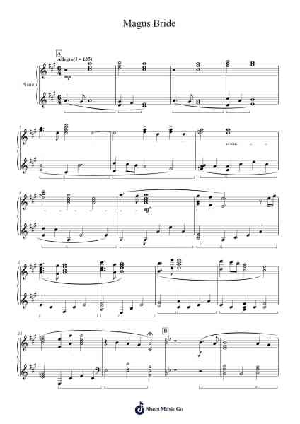 Magus Bride Sheet Music by Magus Bride-Arr.Lizly Hojo