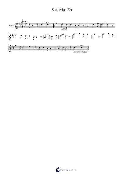 Sax Alto Eb Sheet Music by -Arr.Gusgess