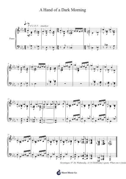A Hand of a Dark Morning Sheet Music by Toursbur-Arr.Abralph Strares
