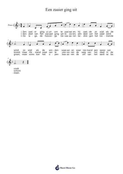Een zaaier ging uit Sheet Music by Mehrtens-Arr.Tethew Wolfdwight
