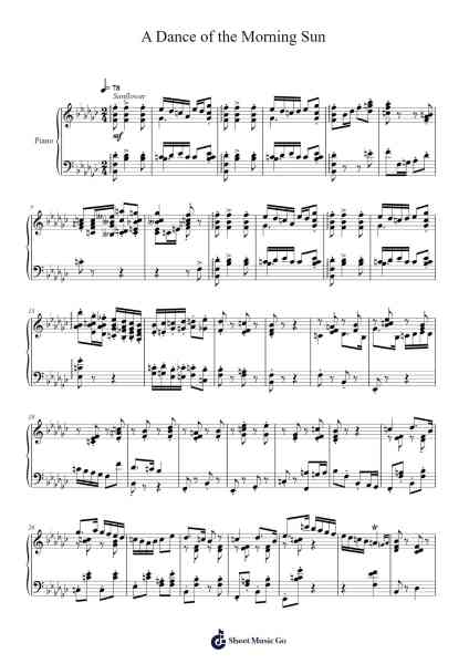 A Dance of the Morning Sun Sheet Music by Toursbur-Arr.Croftlitt