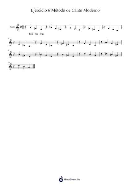 Ejercicio 6 Método de Canto Moderno 乐谱由 undefined - 编曲 Deblack Sram