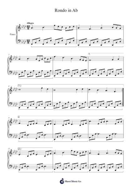 Rondo in A-flat Major Sheet Music by AlexSharp-Arr.Boralph Giltin
