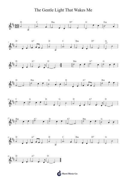 The Gentle Light That Wakes Me Sheet Music by Phil Cunningham-Arr.Jonesrhys