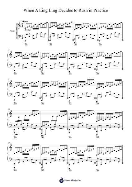 When A Ling Ling Decides to Rush in Practice Sheet Music by N@ mu$1c nO L1F3-Arr.Galepiers Vasa
