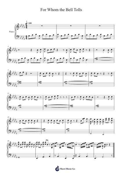For Whom the Bell Tolls Sheet Music by J. Cole-Arr.Handre Raekiel