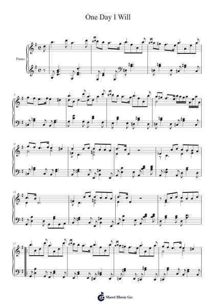 One Day I Will Sheet Music by Yiruma-Arr.Junerald