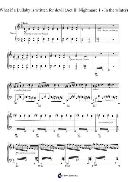 What if a Lullaby is written for devil (Act II: Nightmare 1 - In the winter) Sheet Music by m-11166492-Arr.Joannes Nohan