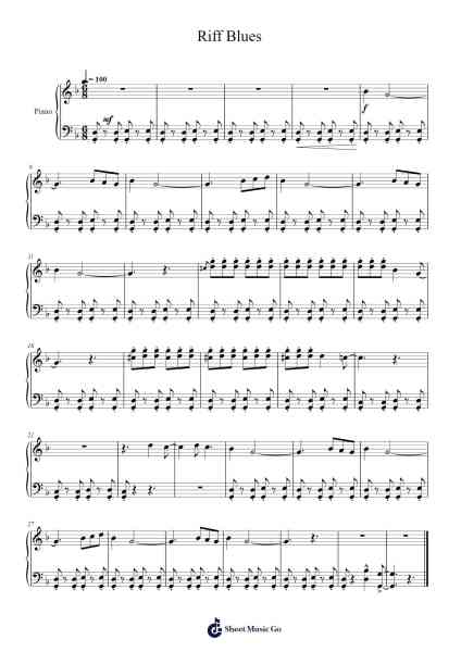 Riff Blues Sheet Music by Kyjere2-Arr.Mattrie