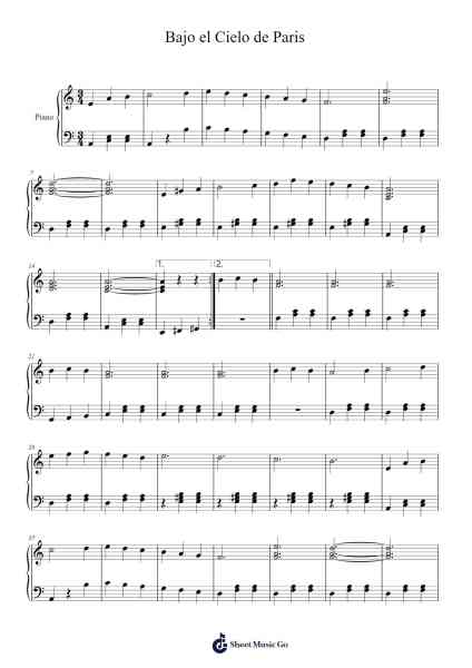 Bajo el Cielo de Paris Sheet Music by Hubert Yves Adrian Giraud-Arr.Wolian