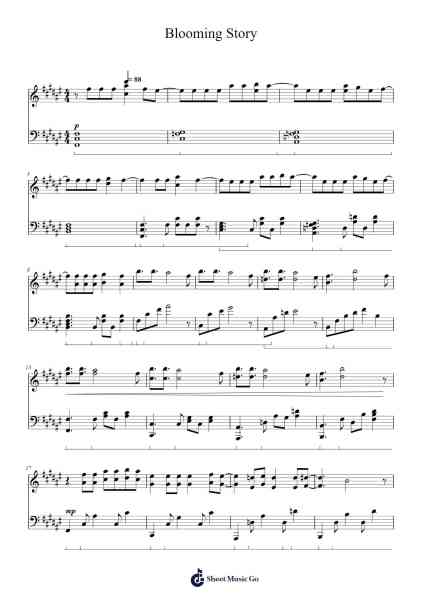 Blooming Story Sheet Music by Tearliner-Arr.Macre Accer