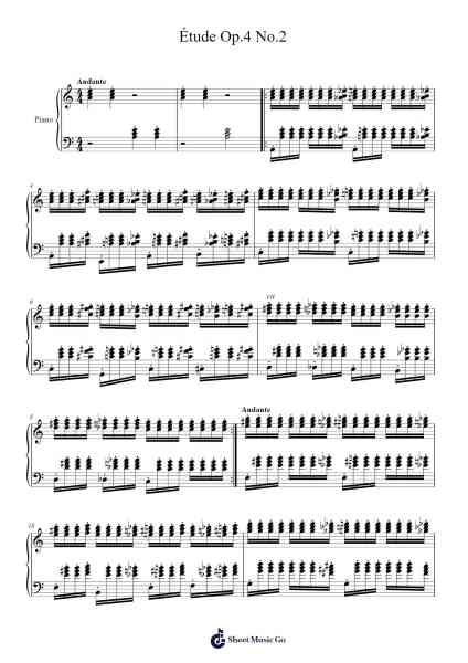 Étude Op.4 No.2 Sheet Music by Goude-Arr.Bulgy Boylebaird