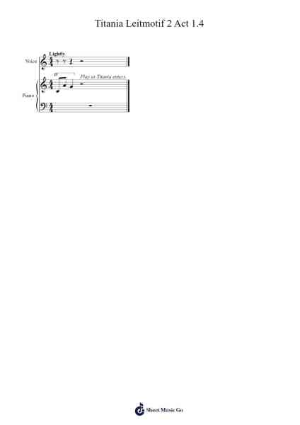Titania Leitmotif 2 Act 1.4 Sheet Music by Jennifer McComb-Arr.Triswolf Roochel