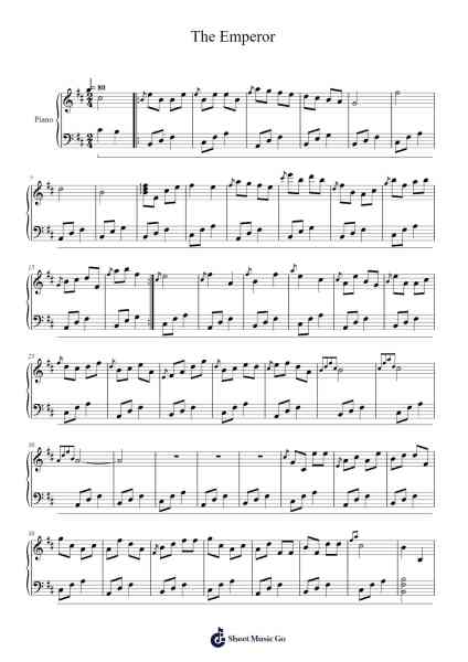 The Emperor Sheet Music by Dichards-Arr.Lesdes Sadel