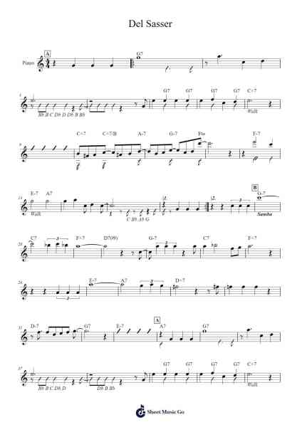 Del Sasser Sheet Music by Clardia Troynan-Arr.Atkuk