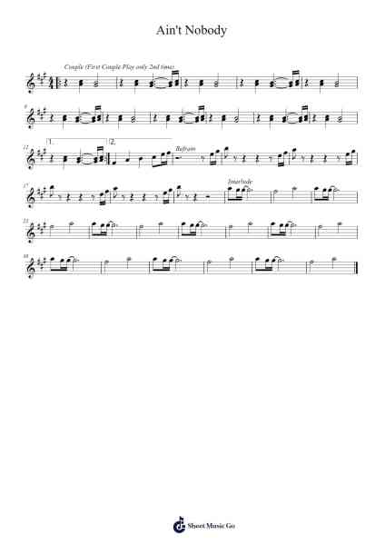 Ain't Nobody Sheet Music by Chaka Khan-Arr.Padlia Bebe