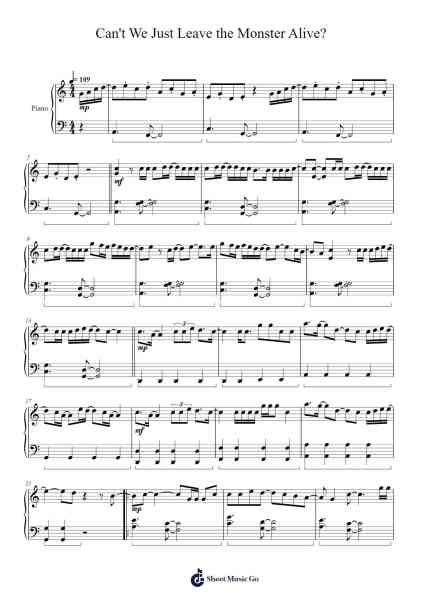 Can't We Just Leave the Monster Alive? Sheet Music by TXT-Arr.Stilling