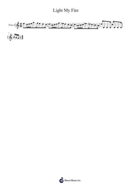 Light My Fire Sheet Music by The Doors-Arr.Doddtes