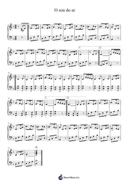 O son do ar Sheet Music by Luar na Lubre-Arr.Detio Gemlo