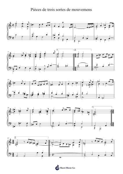 Pièces de trois sortes de mouvemens Sheet Music by Louis Couperin-Arr.Golddon