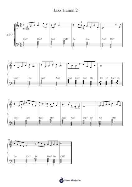 Jazz Hanon 2 Sheet Music by -Arr.Temky Pisoll