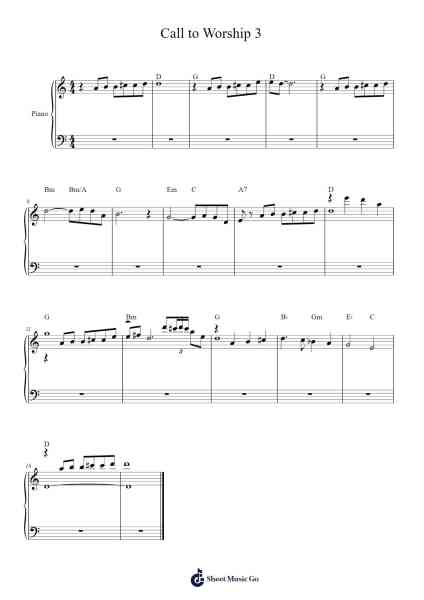 Call to Worship 3 Sheet Music by Joe M. Turner-Arr.Ciscer Georyale