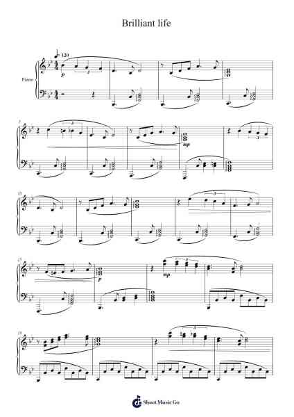 Brilliant life Sheet Music by Masao Aichi-Arr.Osger