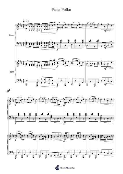 Pasta Polka Sheet Music by minamoto2005-Arr.Hootus