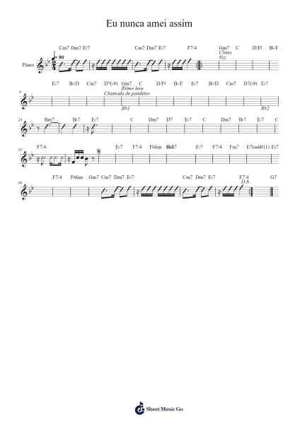 Eu nunca amei assim Sheet Music by Nymoll-Arr.Shedave Dwightrene