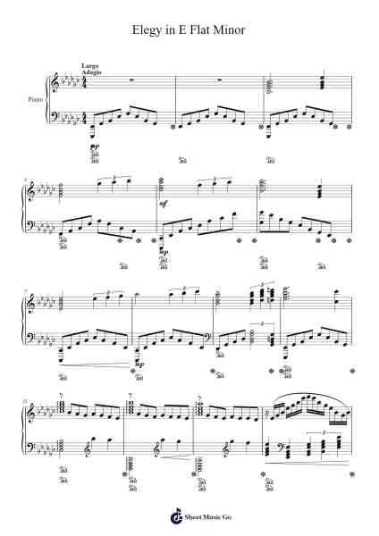 Elegy in E Flat Minor Sheet Music by Lauren Berntsen-Arr.Mccan