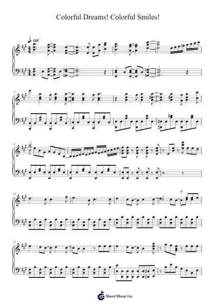 Colorful Dreams! Colorful Smiles! Sheet Music by 虹ヶ咲学園スクールアイドル同好会-Arr.Noelje