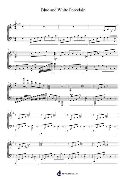 Blue and White Porcelain Sheet Music by Jay Chou-Arr.Deanlay Dulsnow