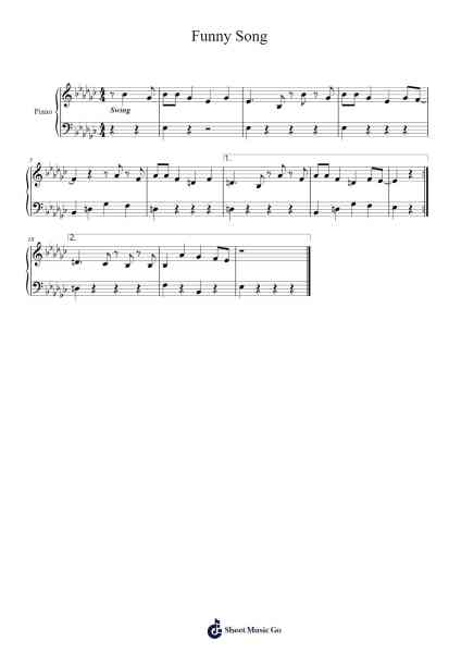 Funny Song Sheet Music by Andreas Walle-Arr.Aslan Wordford