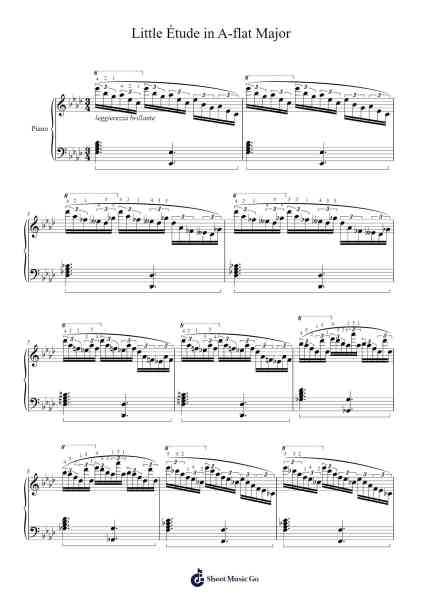Little Étude in A-flat Major Sheet Music by Jontier-Arr.Besquinn