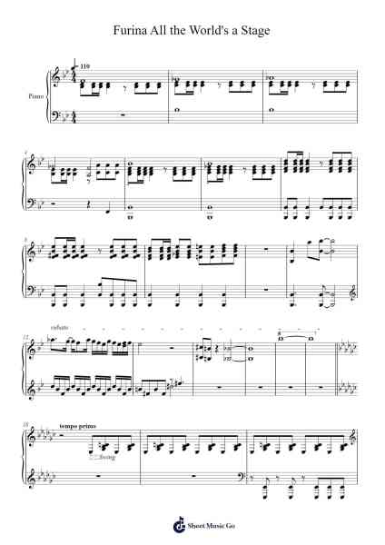All the World's a Stage: Genshin Impact RE-ENGRAVED Sheet Music by HOYO-MiX-Arr.Babberg Neriam