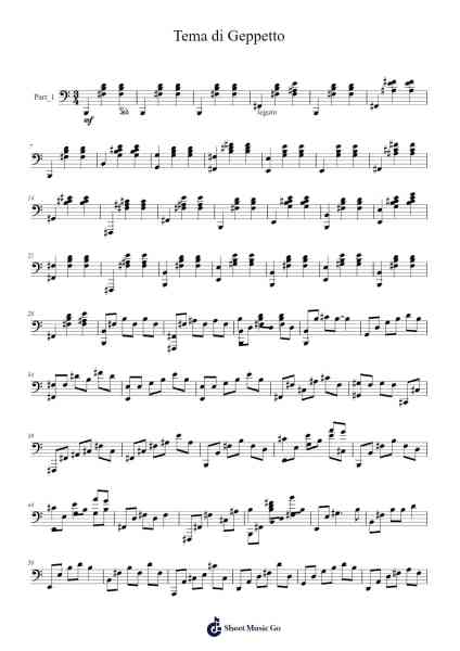 Tema di Geppetto Sheet Music by Fiorenzo Carpi-Arr.Otnold