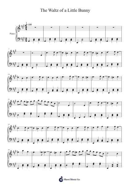 The Waltz of a Little Bunny Sheet Music by Eric Shin-Arr.Jeamesgou